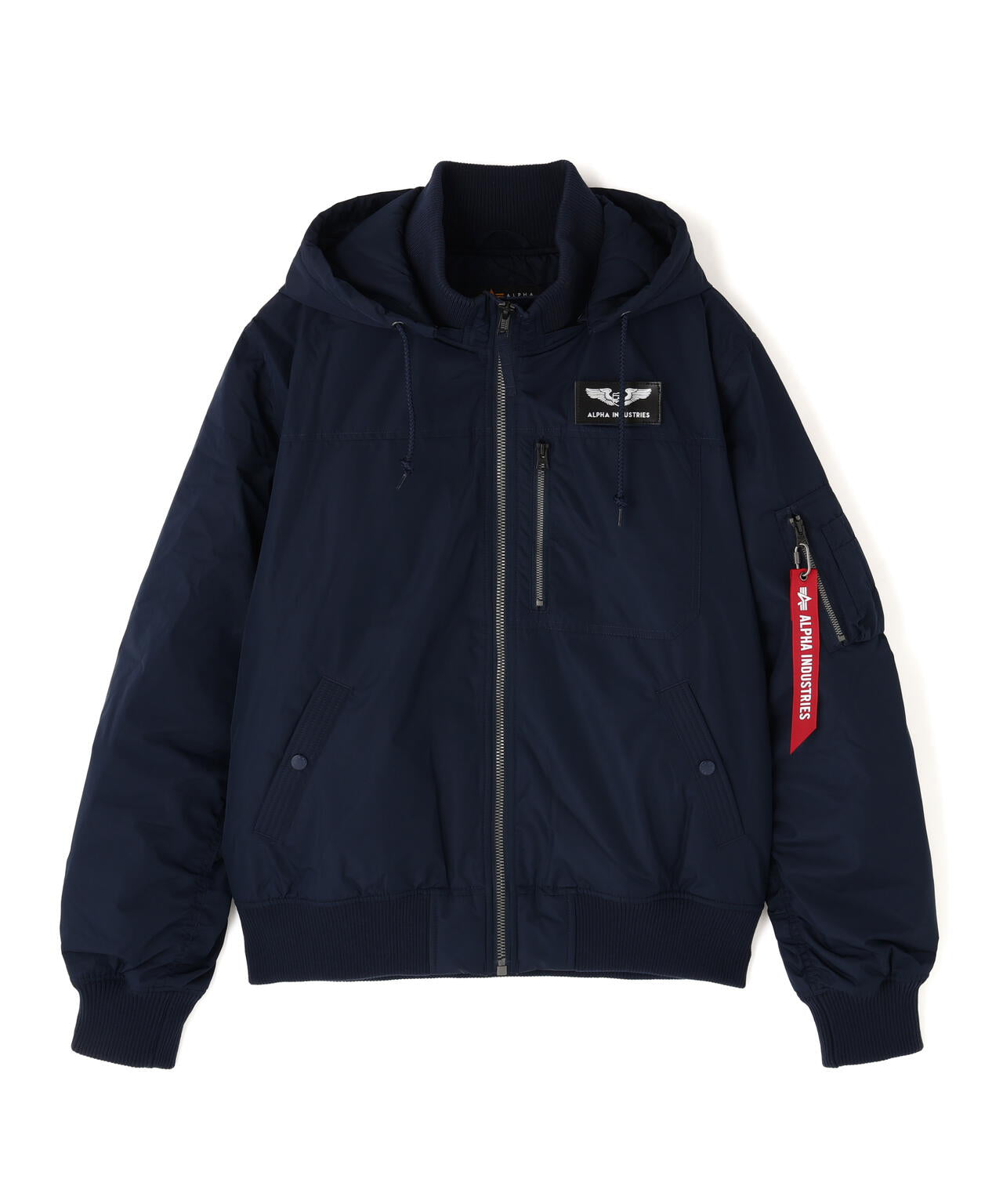 HOODED RIB FLIGHT JACKET | Alpha Industries（アルファ