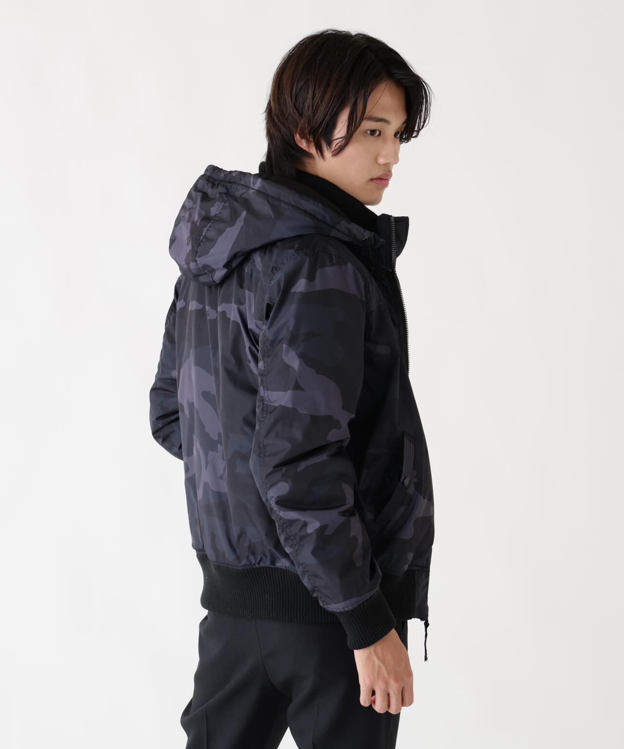 HOODED RIB FLIGHT JACKET | Alpha Industries（アルファ