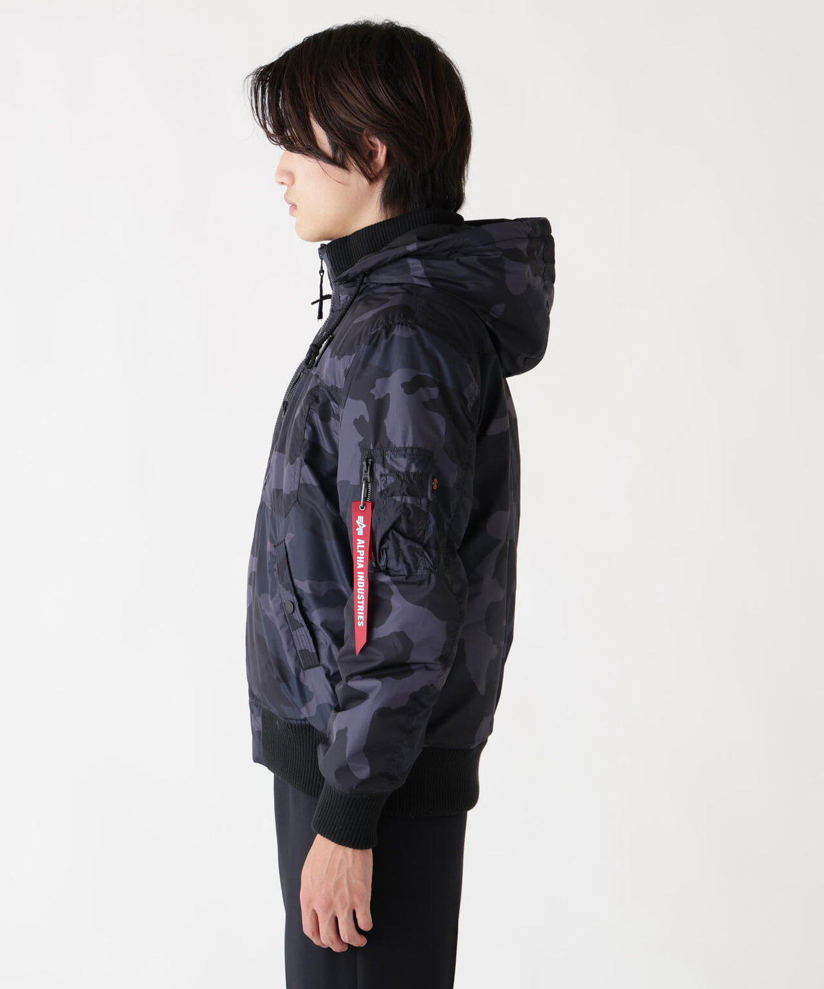 HOODED RIB FLIGHT JACKET | Alpha Industries（アルファ 