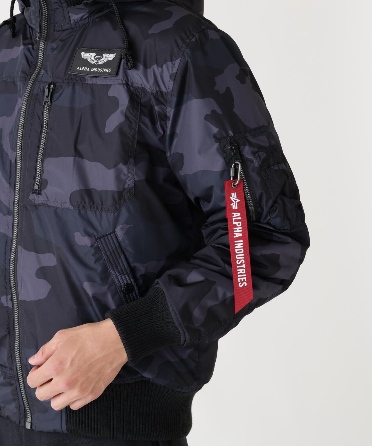 HOODED RIB FLIGHT JACKET | Alpha Industries（アルファ