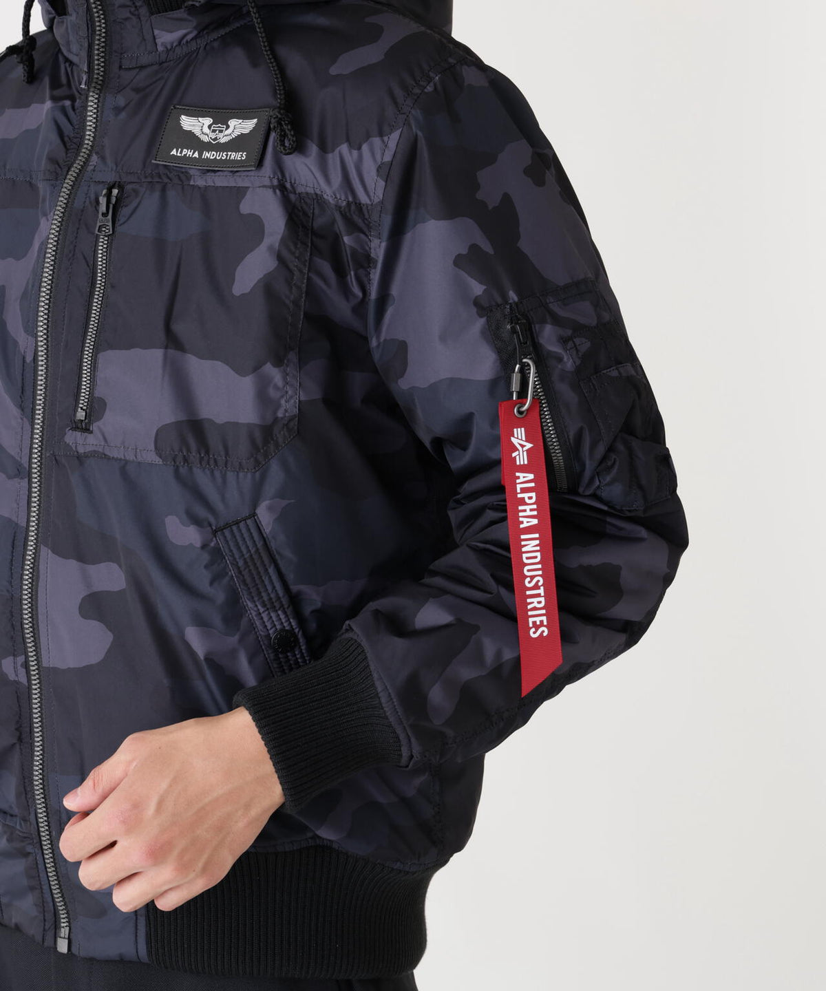 HOODED RIB FLIGHT JACKET | Alpha Industries（アルファ 