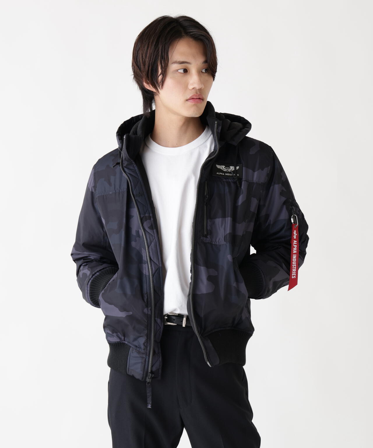 HOODED RIB FLIGHT JACKET | Alpha Industries（アルファ