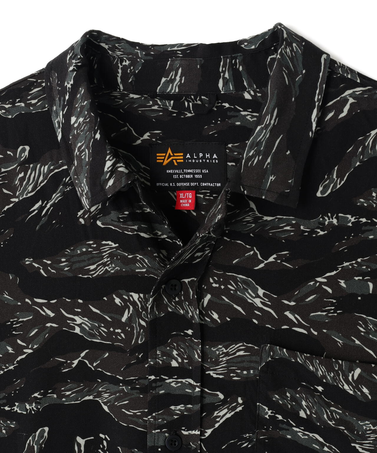 SS CAMO RELAXED CAMP SHIRT | Alpha Industries（アルファ