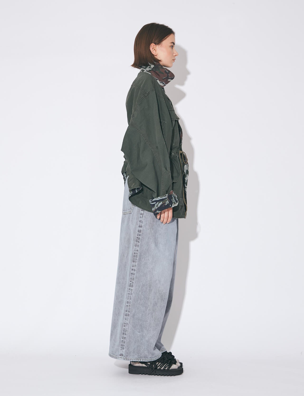 beautiful people double-end camouflage field jacket/カモフラージュ
