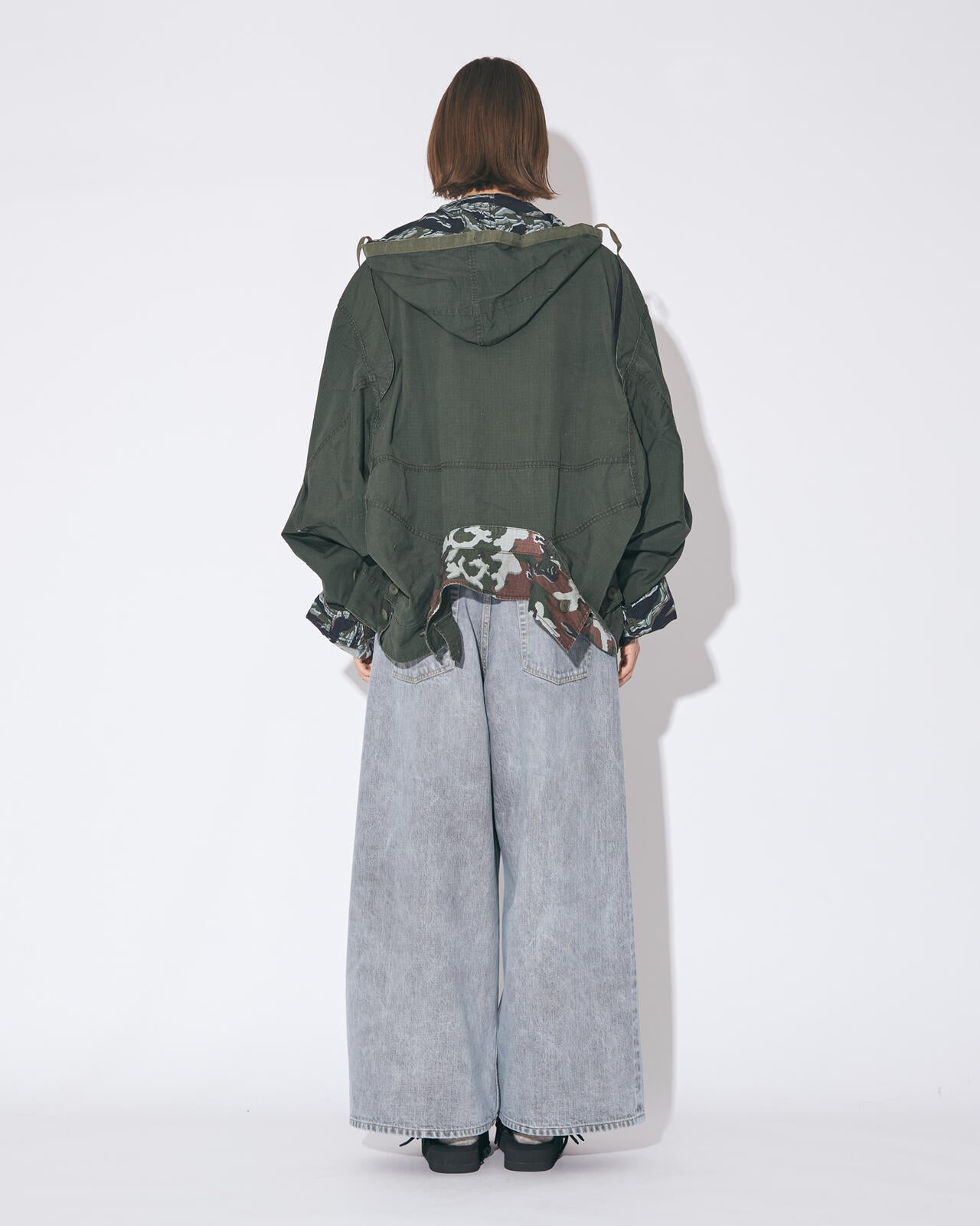 beautiful people × Alpha｜double-end camouflage field jacket