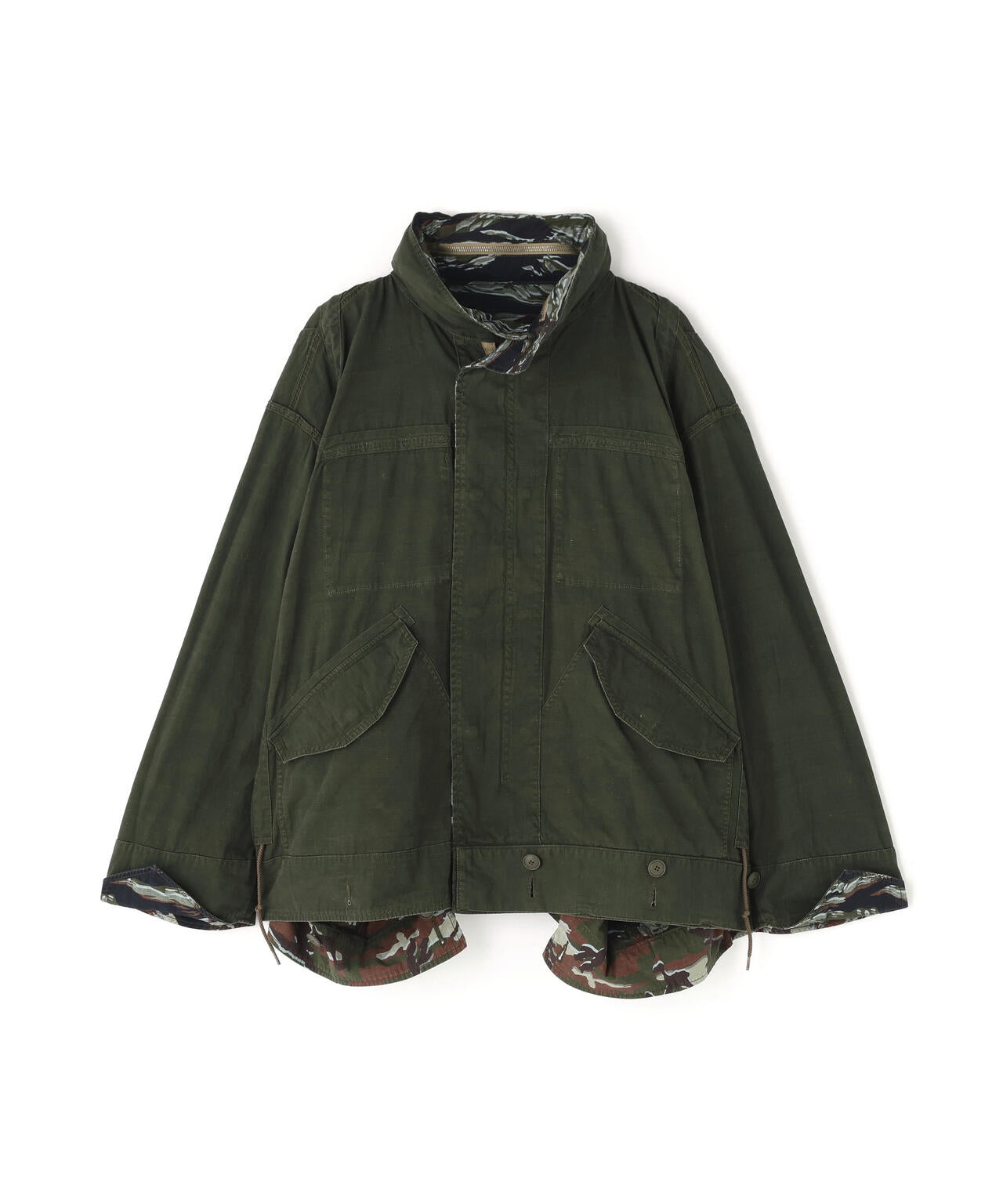 beautiful people × Alpha｜double-end camouflage field jacket