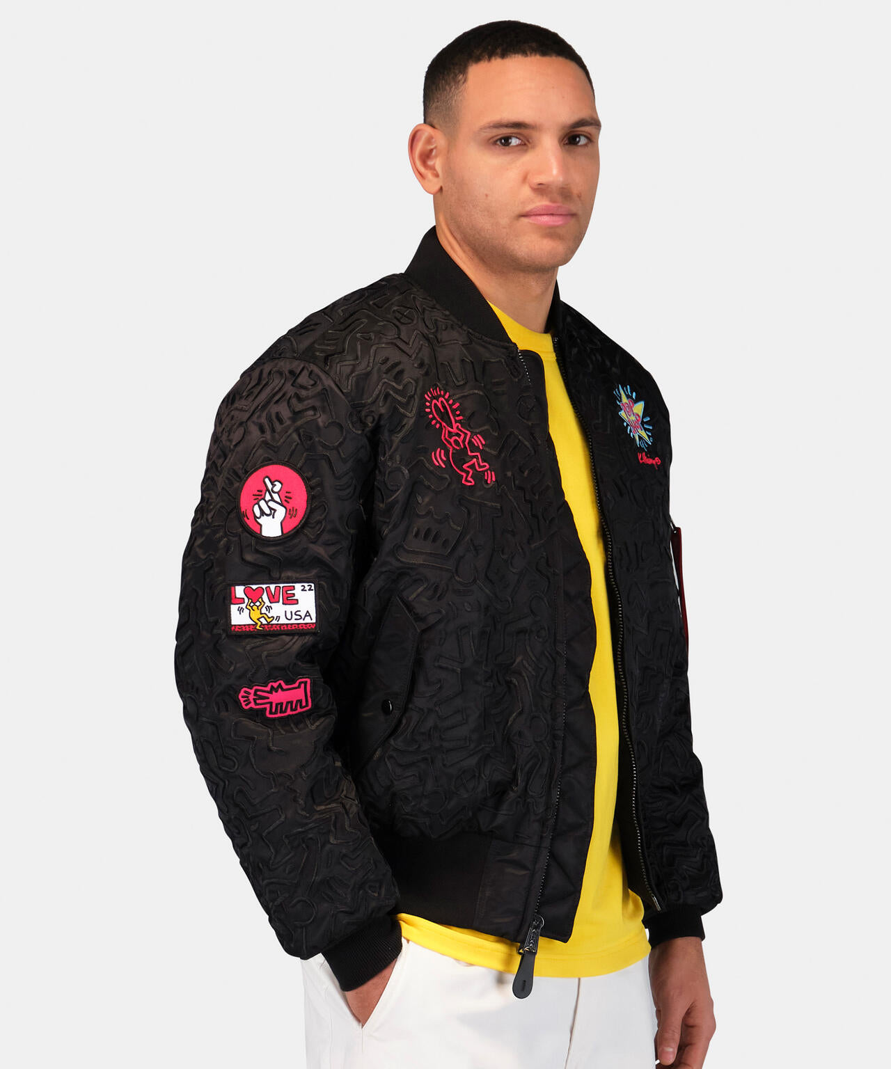 Keith Haring X Alpha MA-1 ALL OVER EMBROIDERY