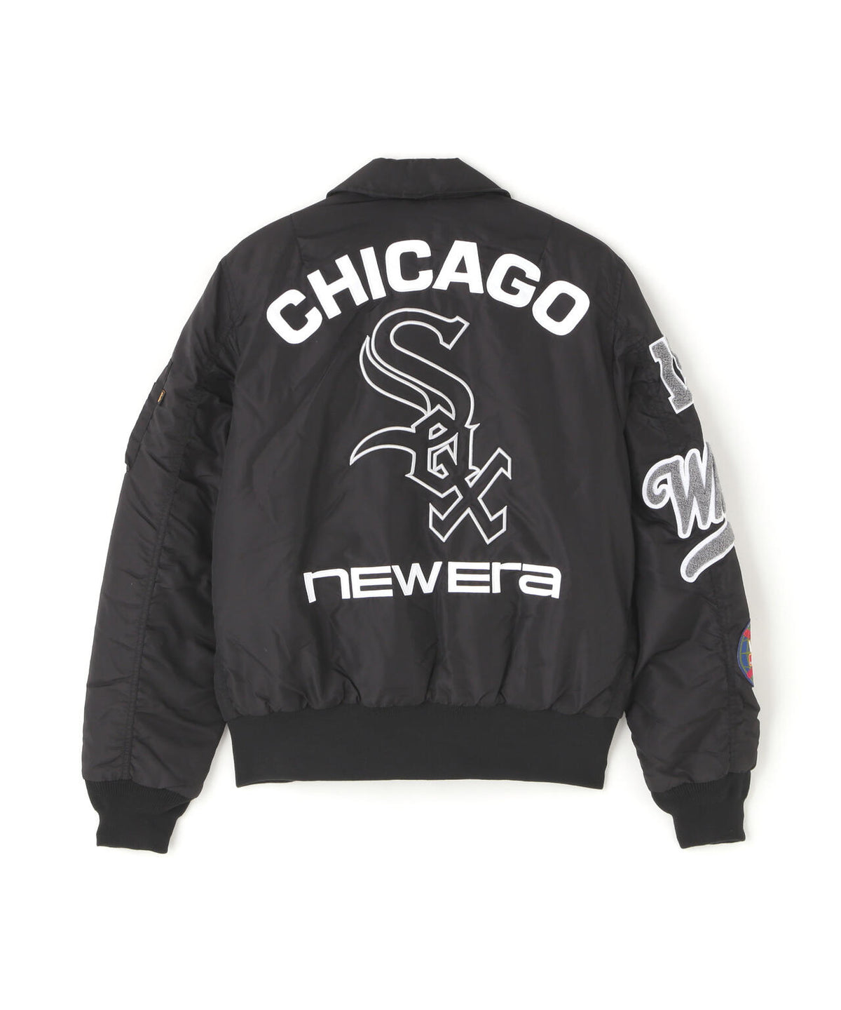 《MLB X ALPHA X NEW ERA》MA-1 FIT FLIGHT JACKET シカゴ・ホワイトソックス