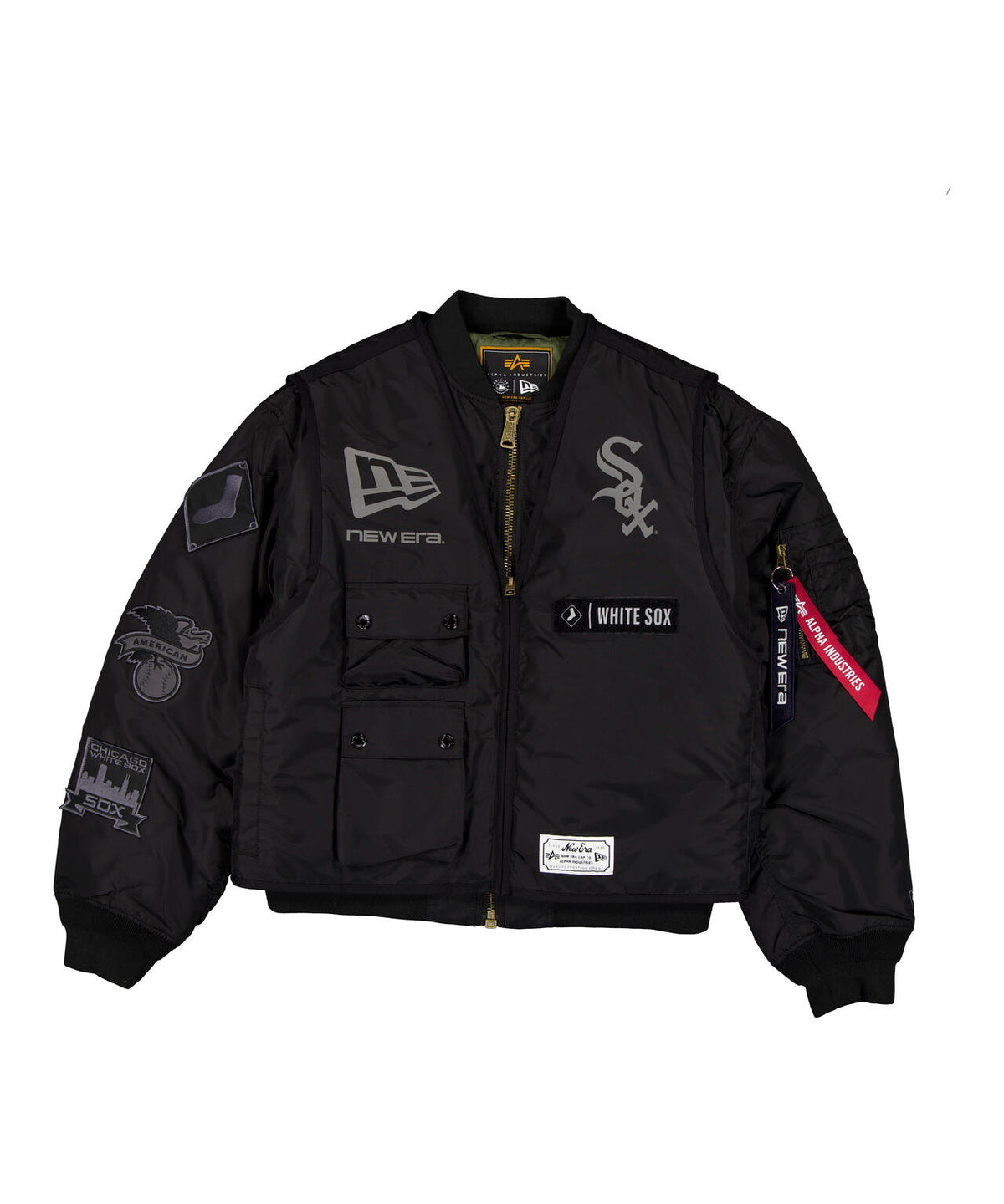 《MLB X ALPHA X NEW ERA》MA-1 2in1 FLIGHT JACKET & VEST シカゴ・ホワイトソックス
