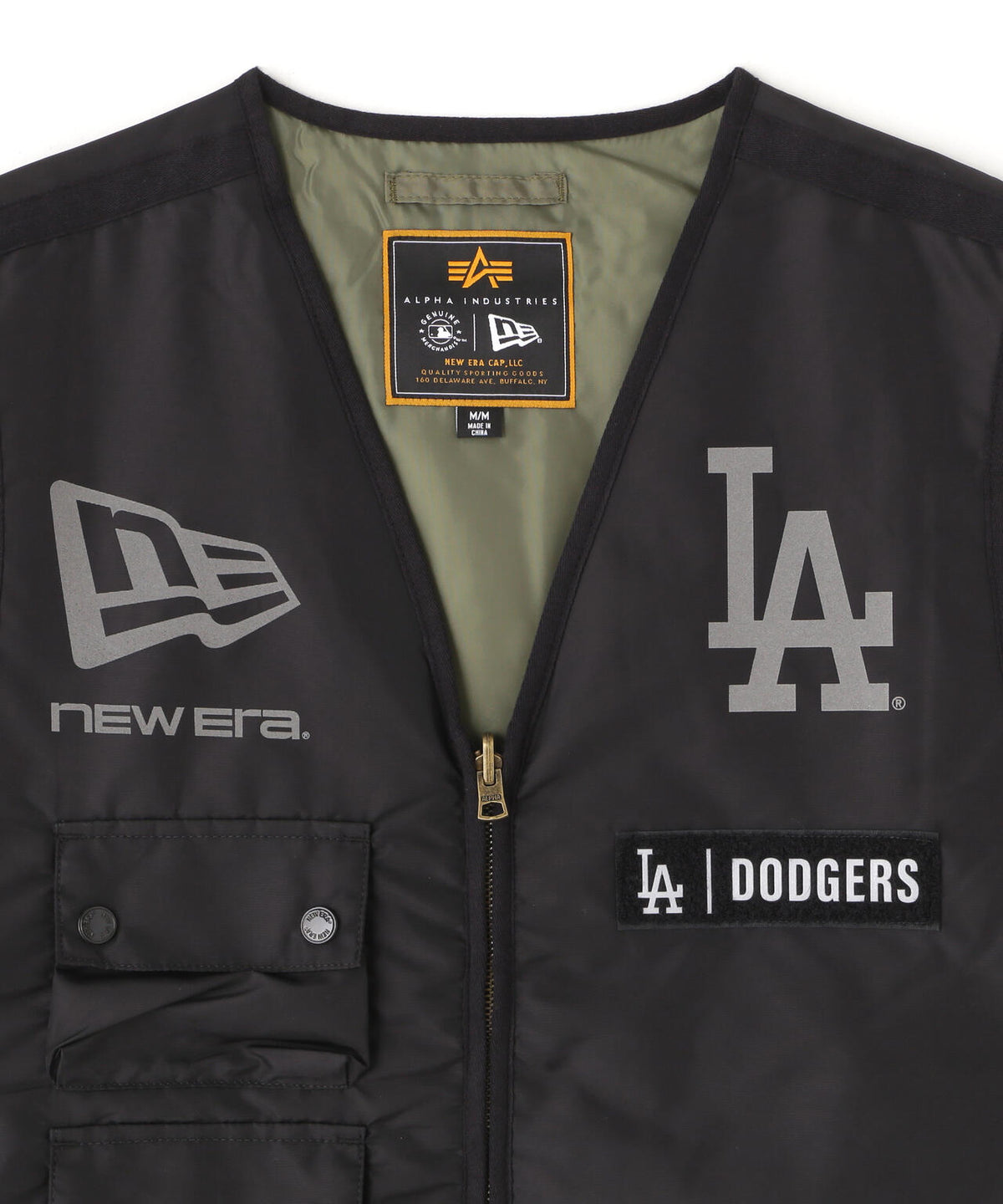 《MLB X ALPHA X NEW ERA》MA-1 2in1 FLIGHT JACKET & VEST ロサンゼルス・ドジャース