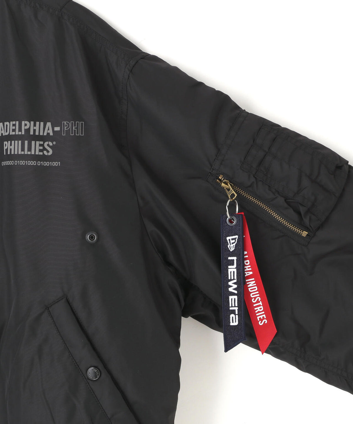 《MLB X ALPHA X NEW ERA》MA-1 2in1 FLIGHT JACKET & VEST フィラデルフィア・フィリーズ