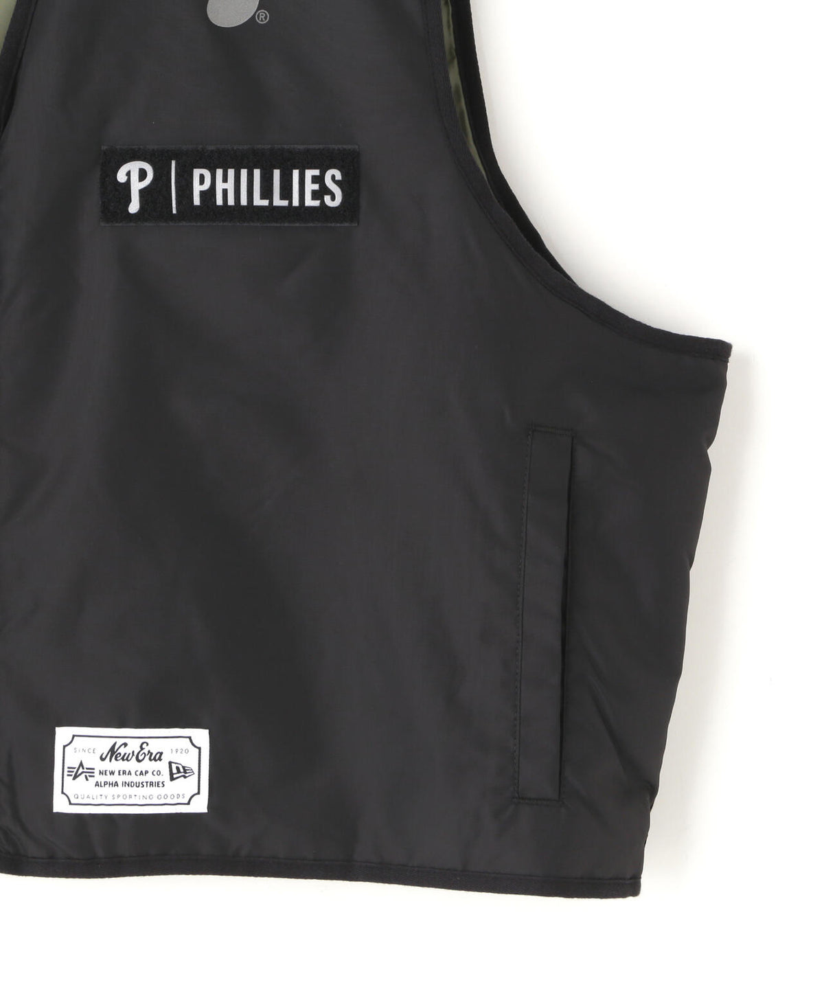 《MLB X ALPHA X NEW ERA》MA-1 2in1 FLIGHT JACKET & VEST フィラデルフィア・フィリーズ