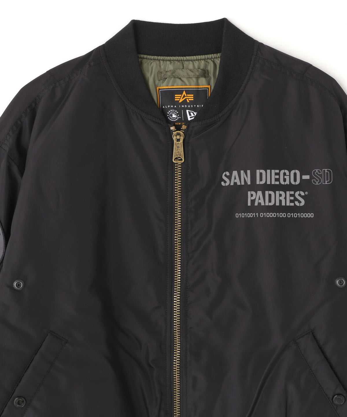 《MLB X ALPHA X NEW ERA》MA-1 2in1 FLIGHT JACKET & VEST サンディエゴ・パドレス