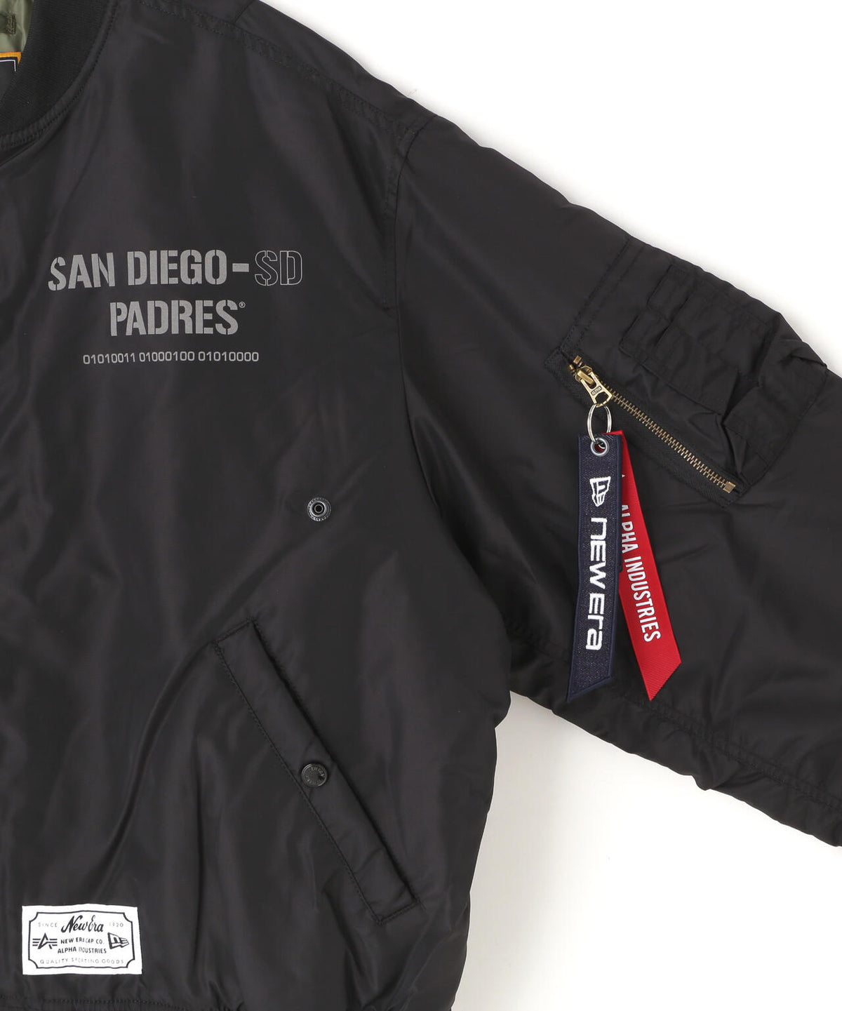 《MLB X ALPHA X NEW ERA》MA-1 2in1 FLIGHT JACKET & VEST サンディエゴ・パドレス