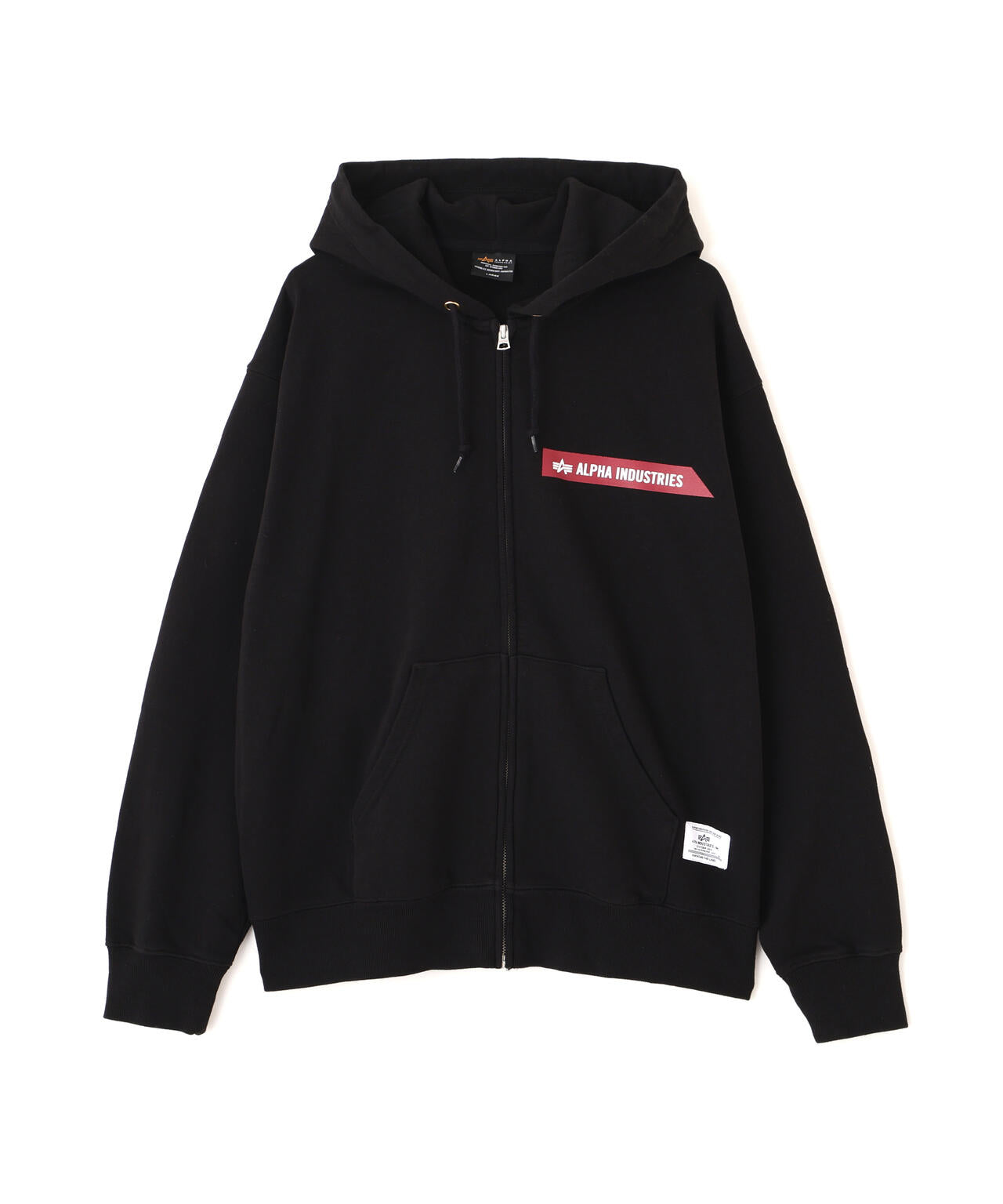 Alpha Industries（アルファ インダストリーズ） レッド25cm ALPHA RED RIBBON ZIP HOODIE | Alpha Industries（アルファ