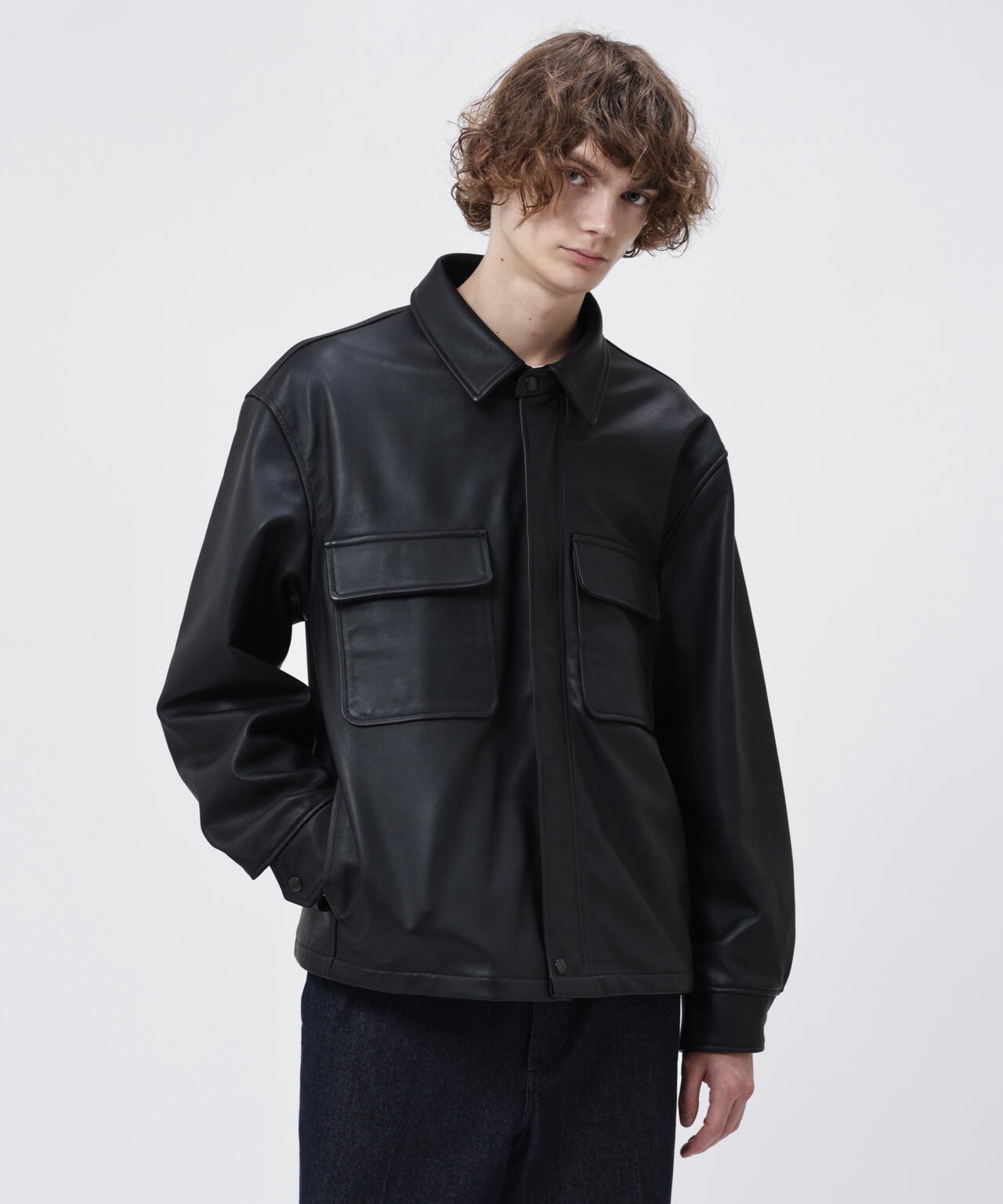 LEATHER LIGHT AVIATOR JACKET / レザー ライト アビエイター
