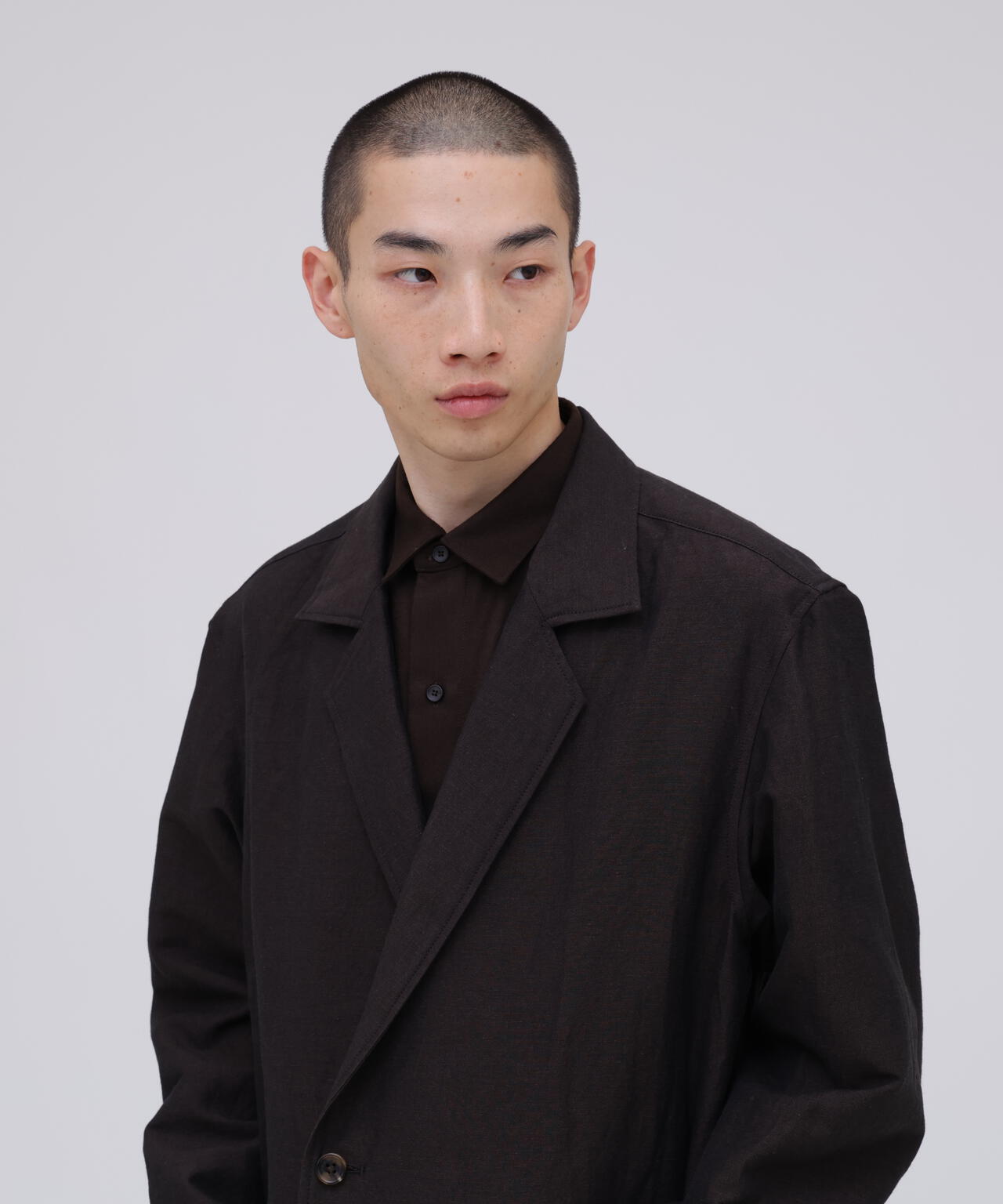 SEVEN BY SEVEN / DOUBLE BREASTED SHIRTS JACKET ‐ Cotton Linen