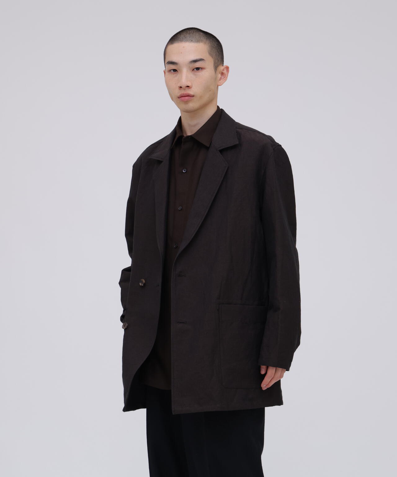 SEVEN BY SEVEN / DOUBLE BREASTED SHIRTS JACKET ‐ Cotton Linen