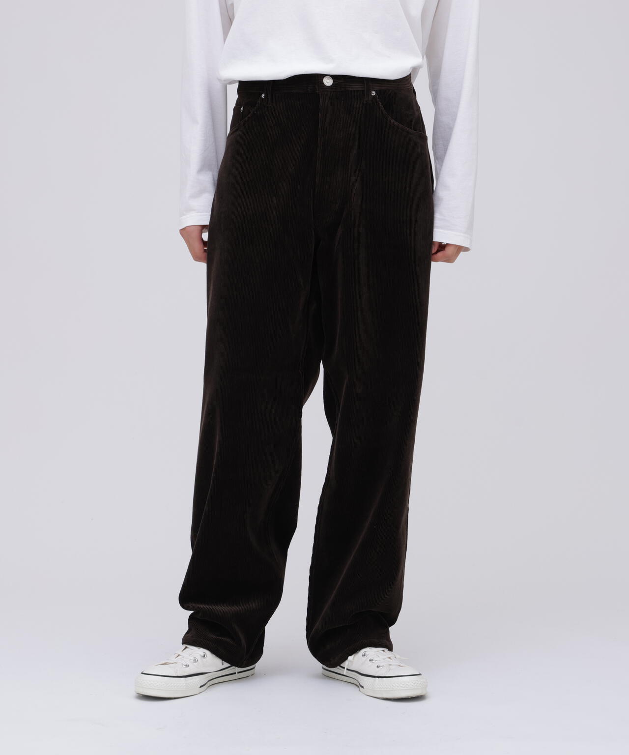 SEVEN BY SEVEN / CORDUROY WIDE PANTS ‐ Modal mix ‐