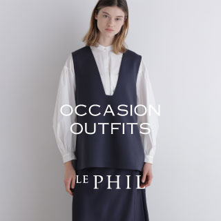 大人気ルフィル　トップス LE PHIL(ル フィル)｜ラインオーバーワンピース/ブラック の通販